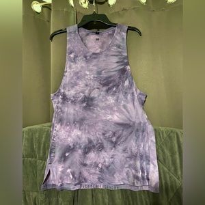 Lululemon Always Agile Tank Top Spray Dye White Dusky Lavender Size Medium